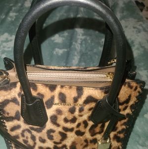 Michael Kors Cheetah Top Handle Bag.